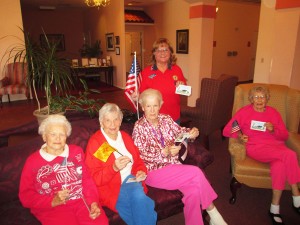 February packages will include a card signed by residents of Sierra Hills Assisted Living and Auxiliary members