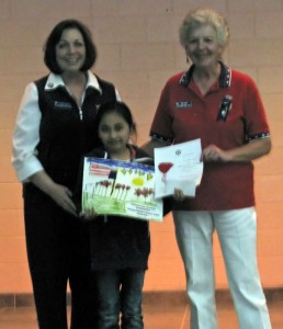 From L to R: Sharon Pierson, Unit 44 President;  Kimberly Villagran, State Winner;  Linda Nenno, Unit 44 Poppy chairman