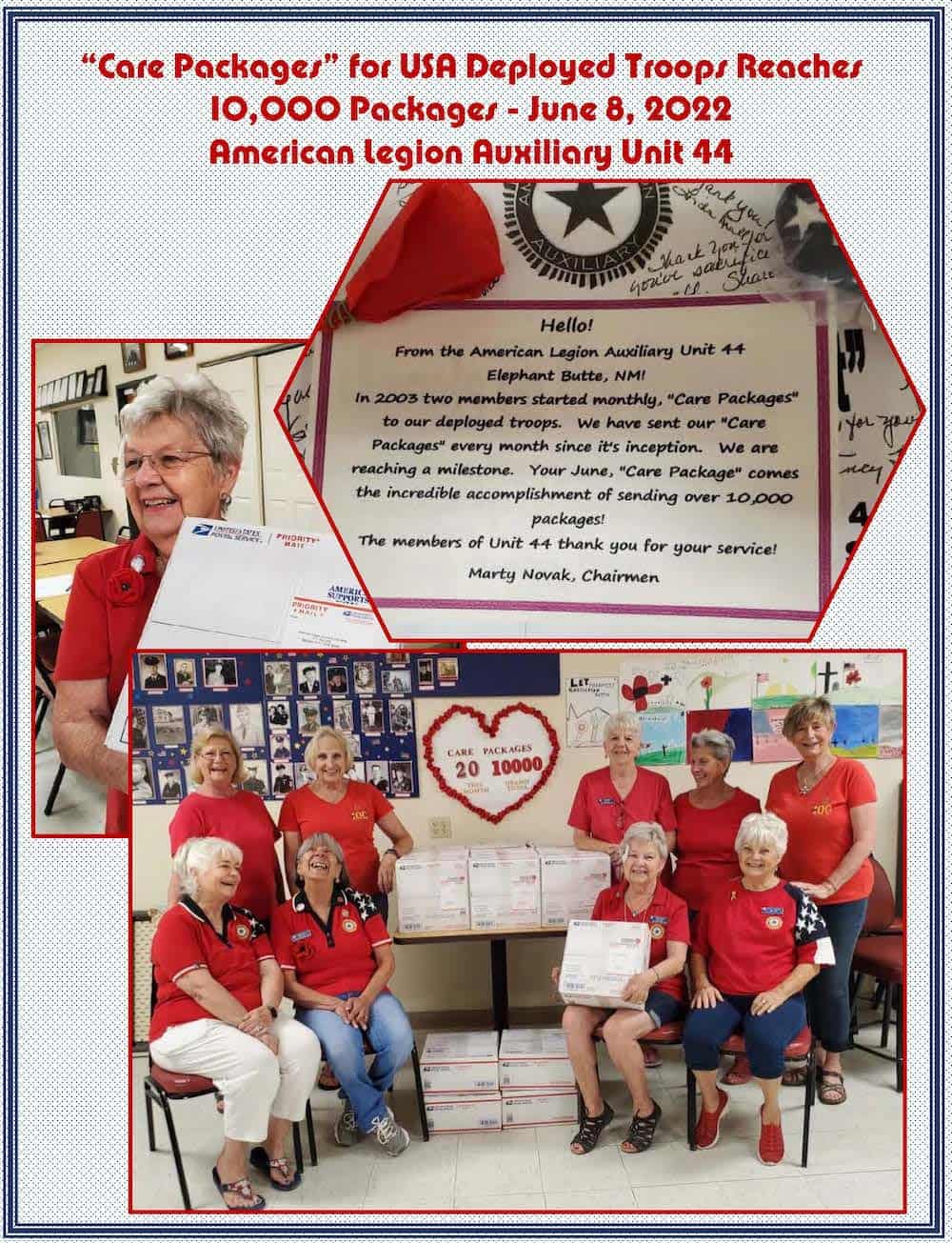 10000th care package sent from Auxiliary.