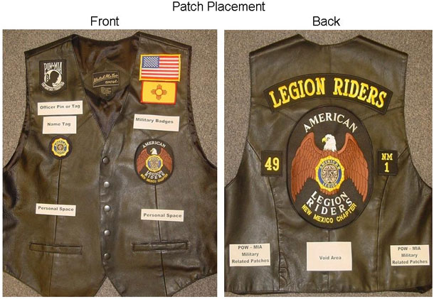 ALR Riders Vests showing patch placement